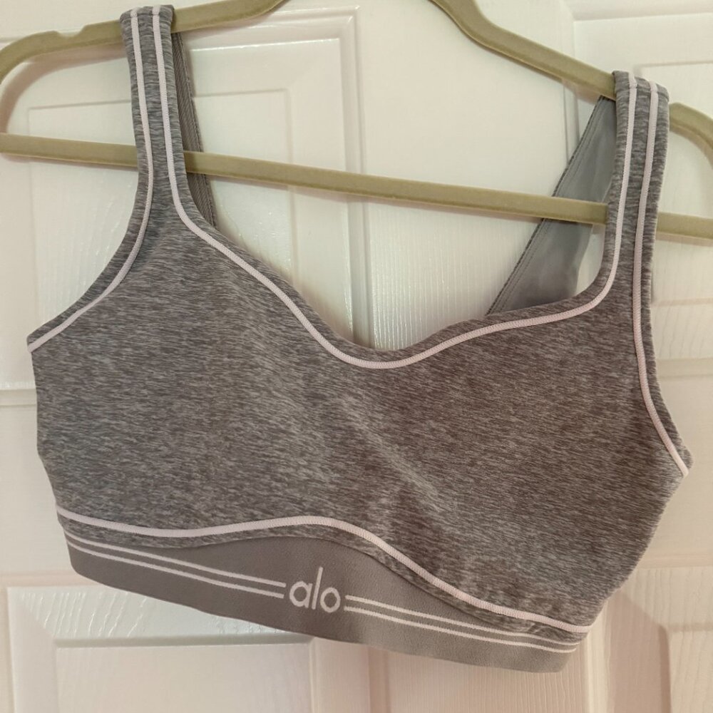 ALO Yoga Gray Sports Bra